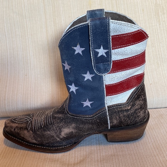 ROPER American Beauty Flag Ankle Boots - Picture 10 of 14